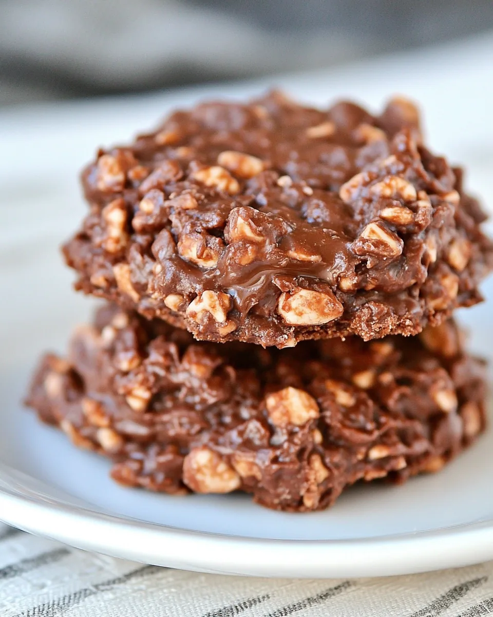 Chocolate Toffee No Bake Cookies