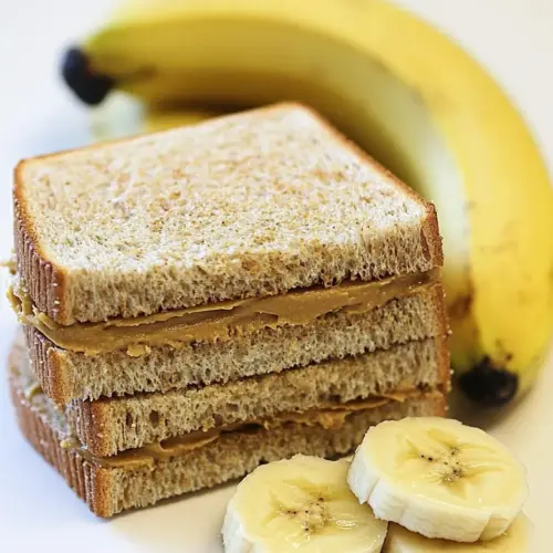 Chunky Peanut Butter and Banana Sandwich