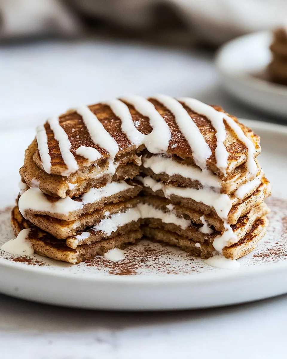 Cinnamon Roll Protein Pancakes