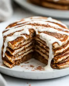 Cinnamon Roll Protein Pancakes