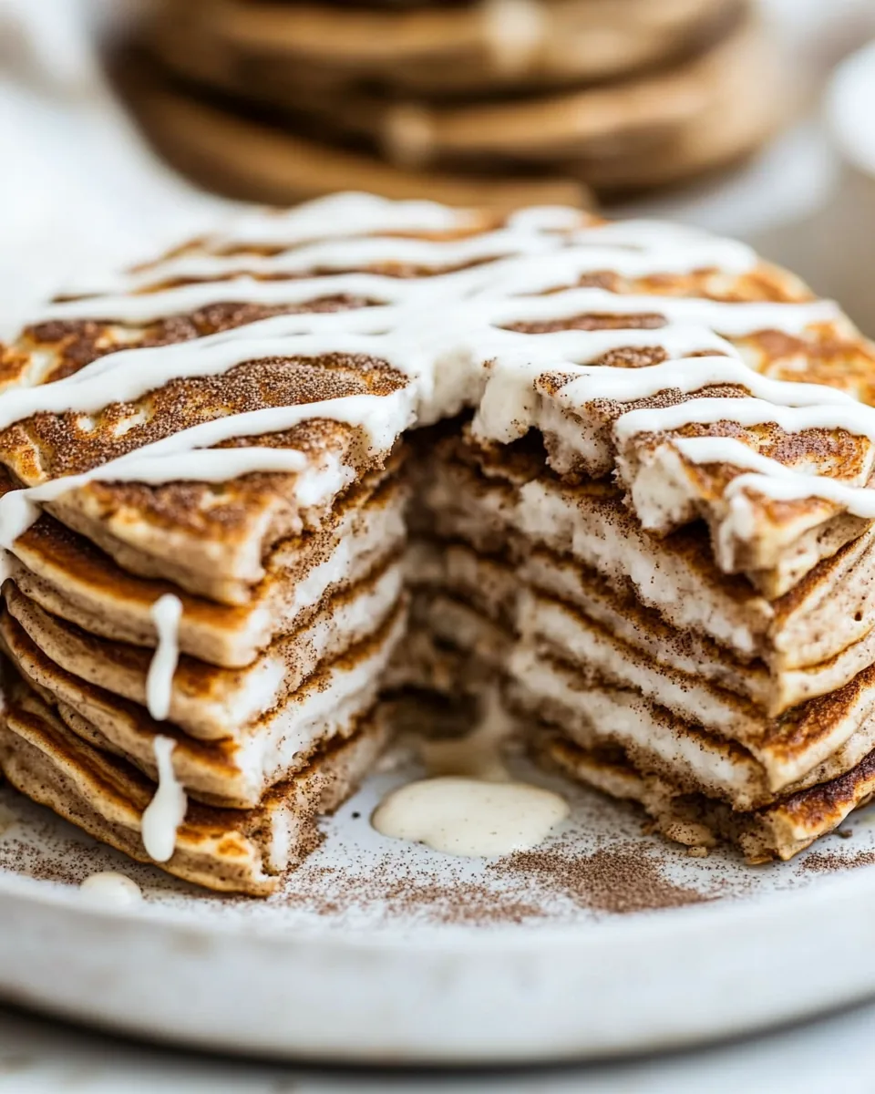 Cinnamon Roll Protein Pancakes