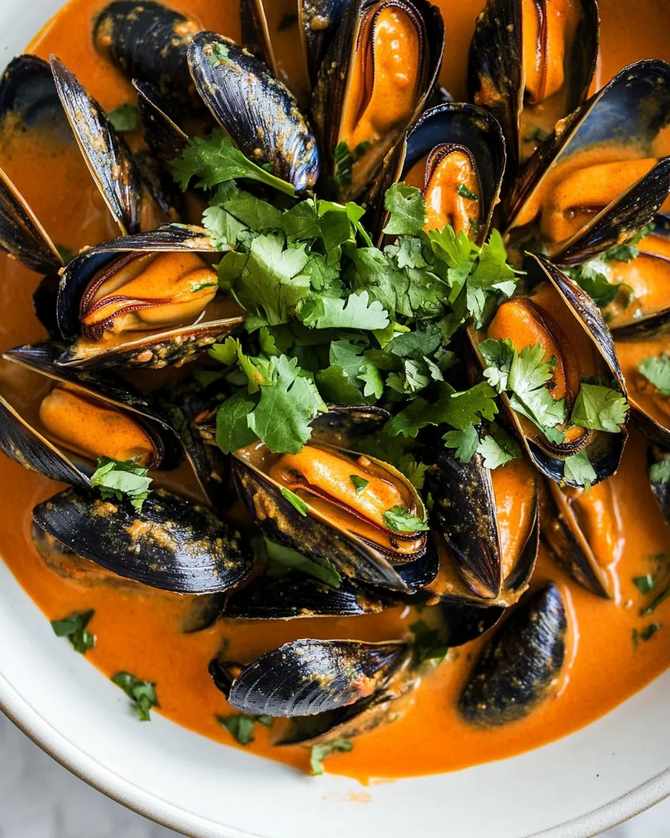 Coconut Curry Mussels