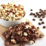 Coffee Caramelized Popcorn Dark Chocolate Bark