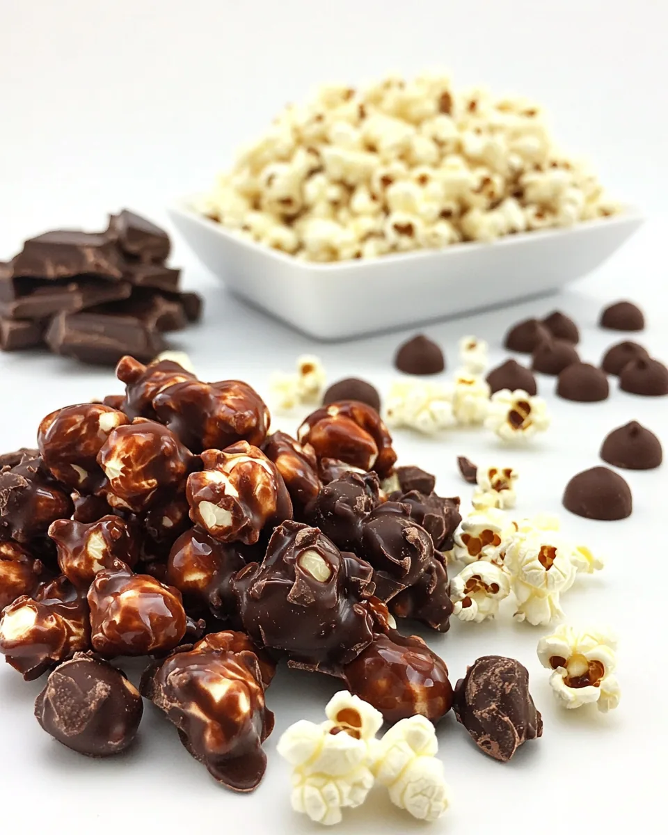 Coffee Caramelized Popcorn Dark Chocolate Bark