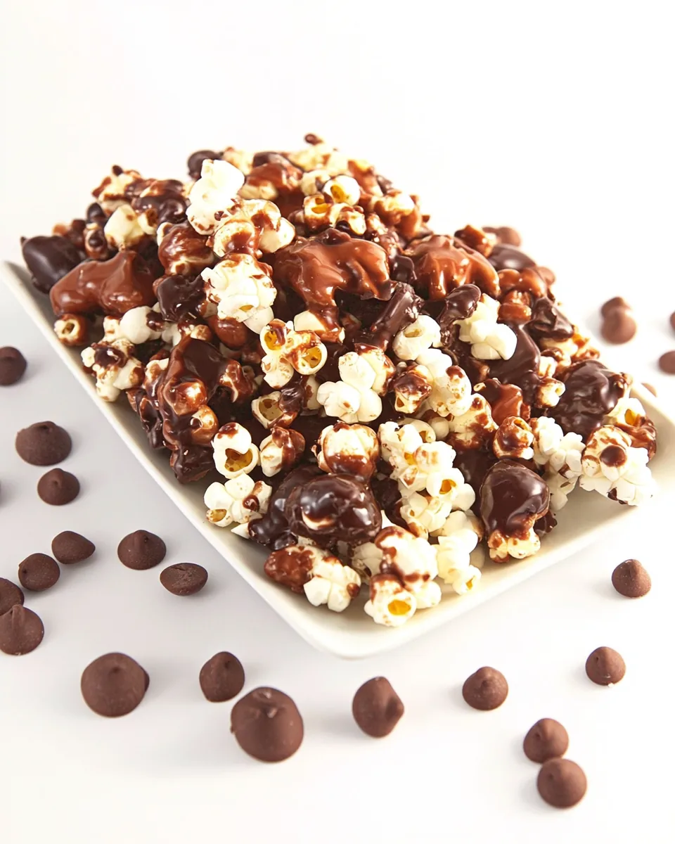 Coffee Caramelized Popcorn Dark Chocolate Bark