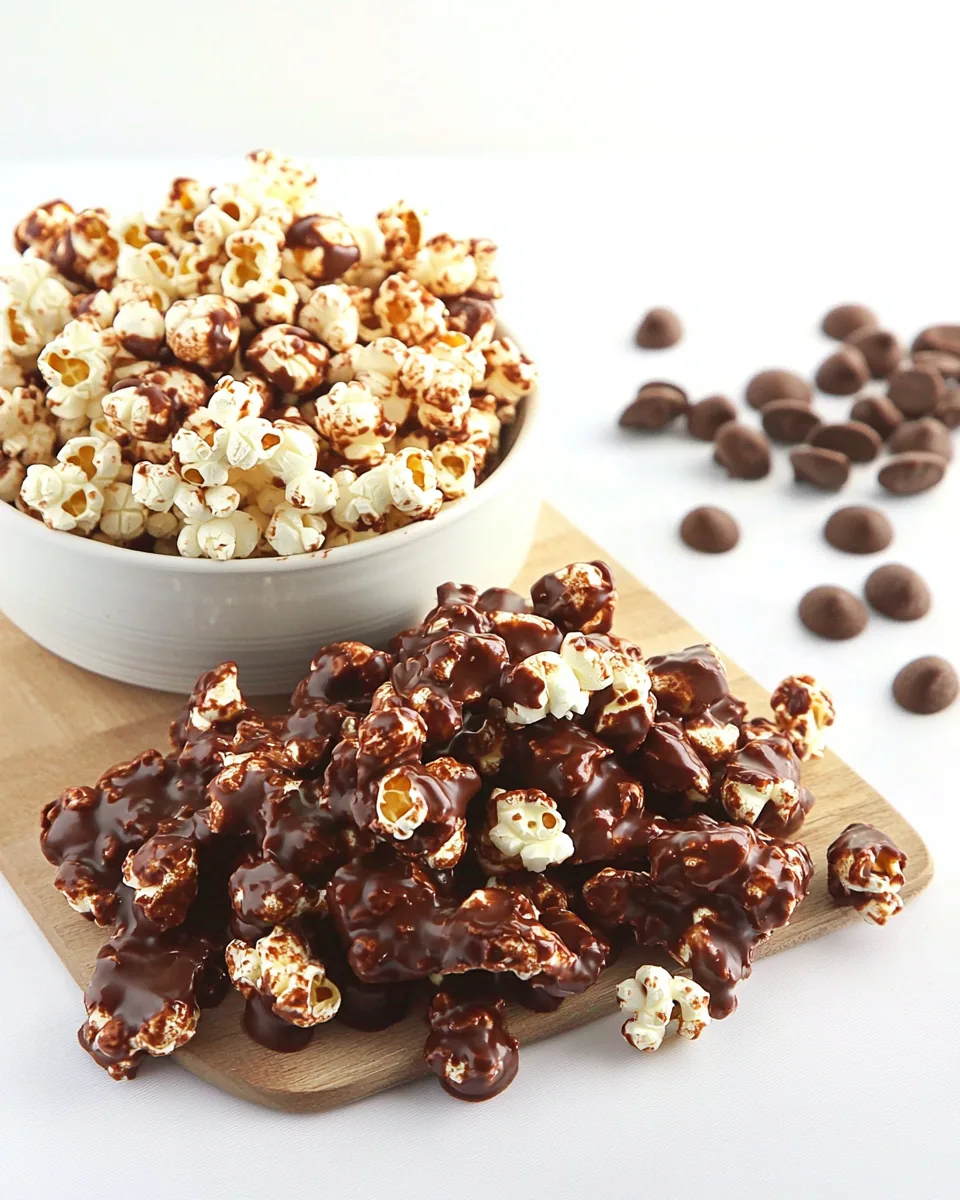 Coffee Caramelized Popcorn Dark Chocolate Bark