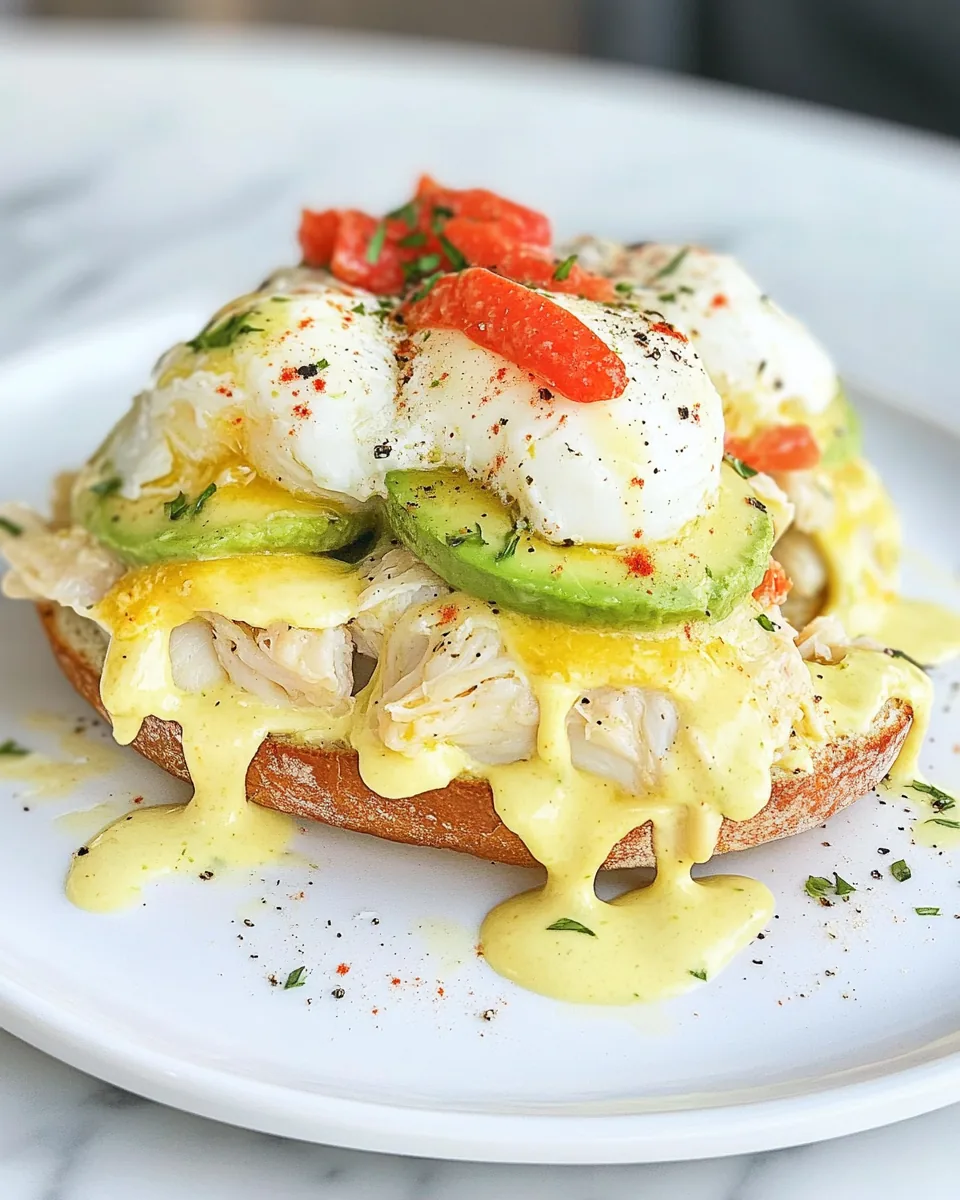 Crab and Avocado Eggs Benedict