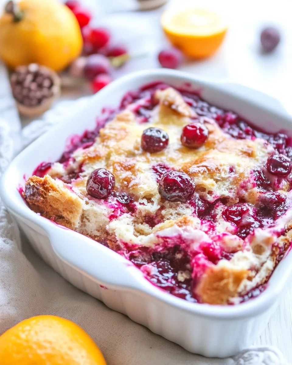 Cranberry Orange Bread Pudding