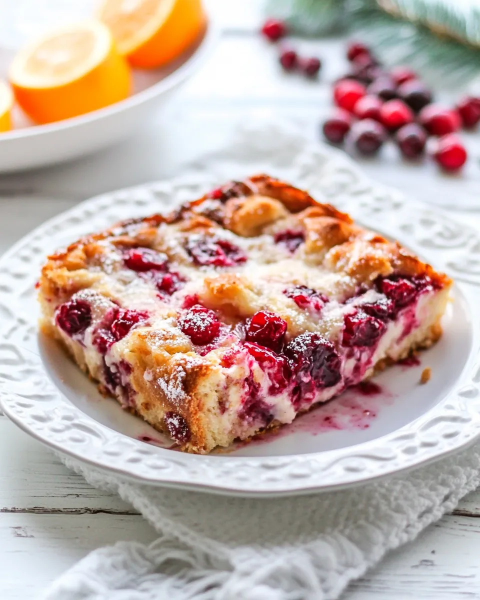 Cranberry Orange Bread Pudding