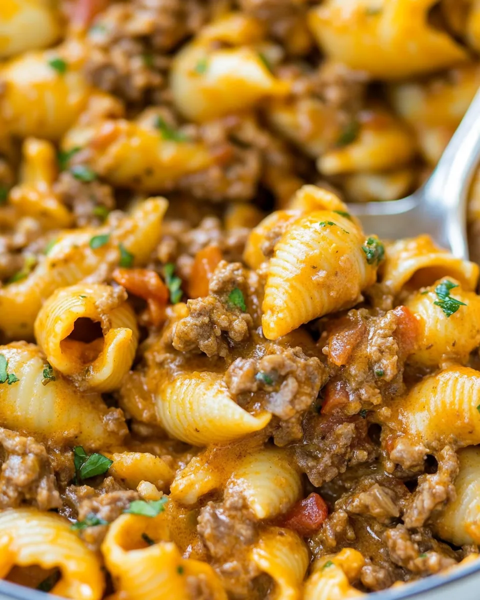 Creamy Beef and Shells