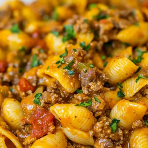 Creamy Beef and Shells