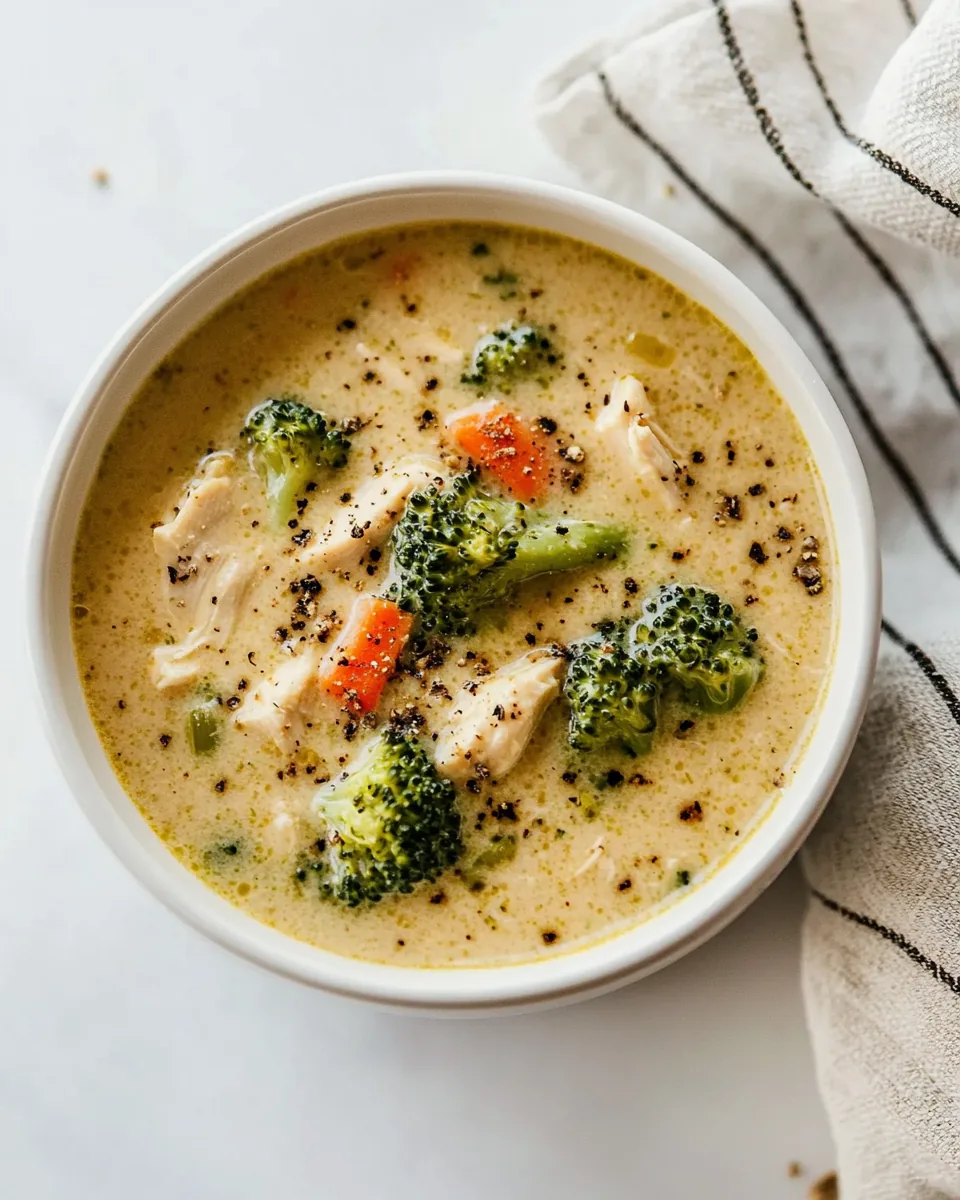 Creamy Chicken and Broccoli Soup
