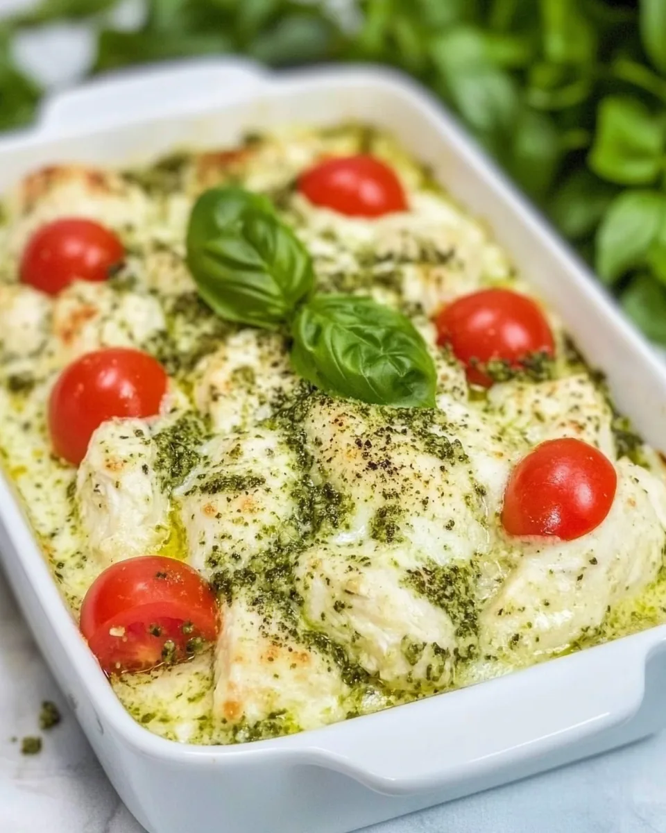 Creamy Pesto Chicken Casserole