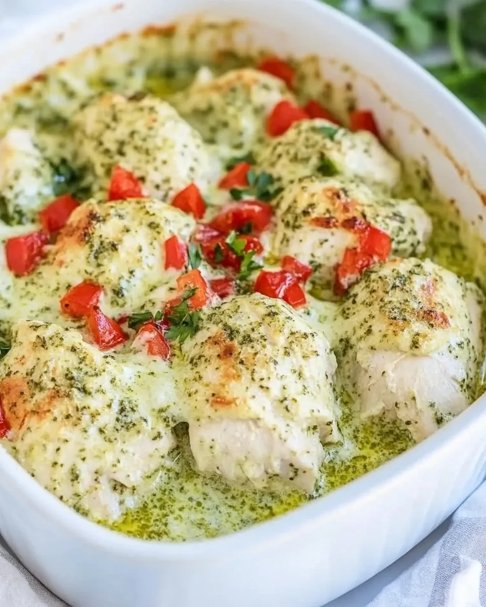 Creamy Pesto Chicken Casserole