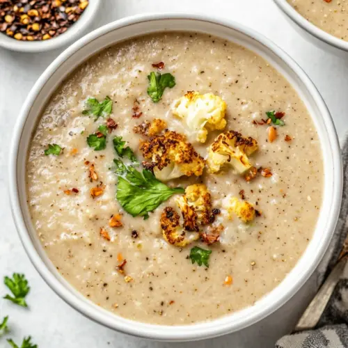 Creamy Roasted Cauliflower Soup