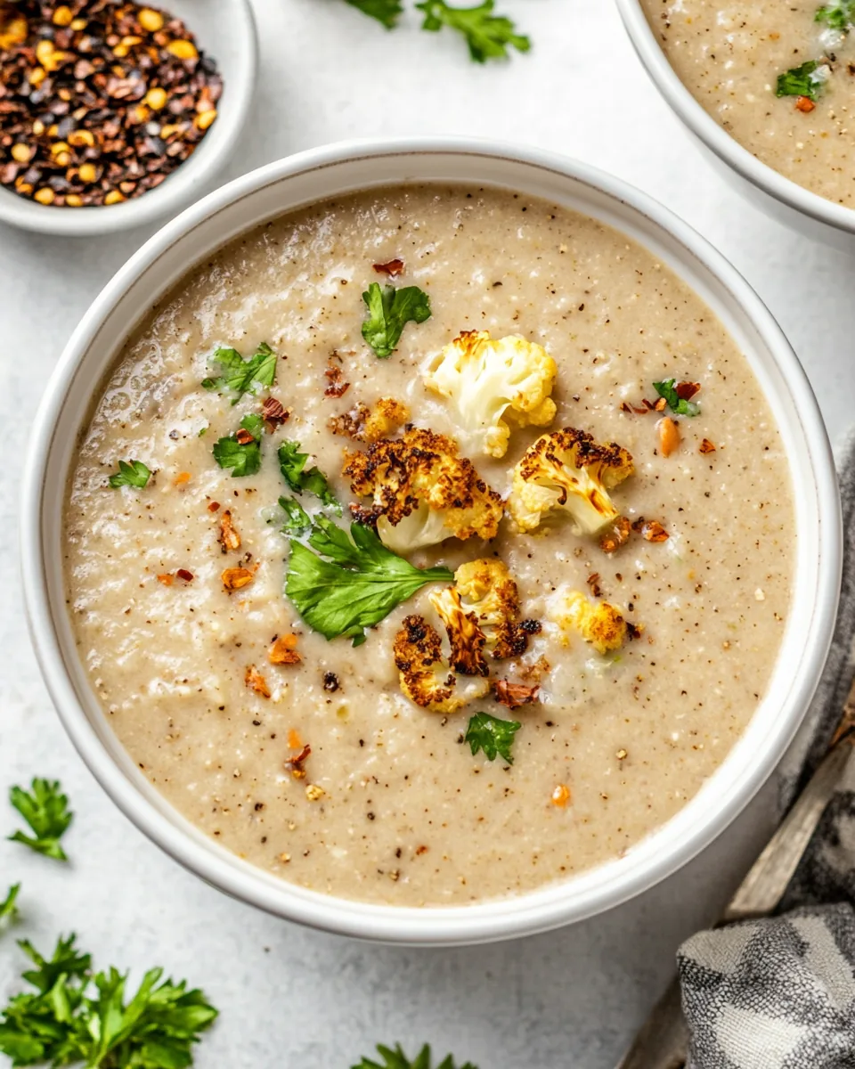 Creamy Roasted Cauliflower Soup