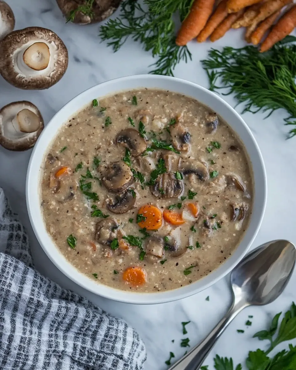 Creamy Vegan Mushroom Soup