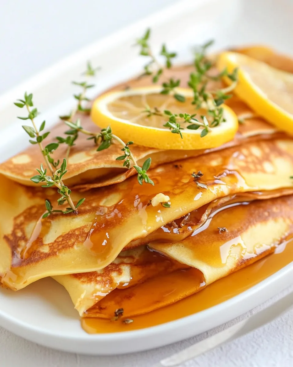 Crepes with Salted Lemon Butter Caramel