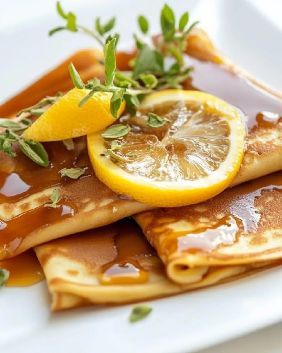 Crepes with Salted Lemon Butter Caramel