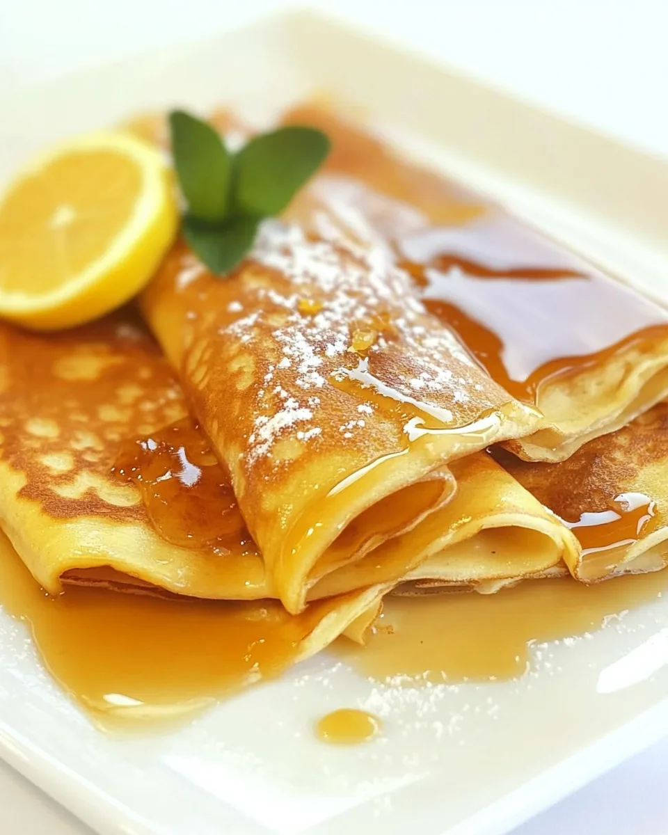 Crepes with Salted Lemon Butter Caramel