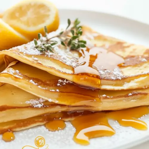 Crepes with Salted Lemon Butter Caramel