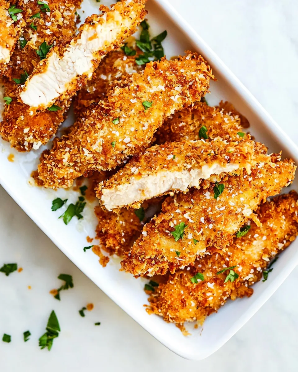 Crispy Parmesan Buttermilk Chicken Tenders