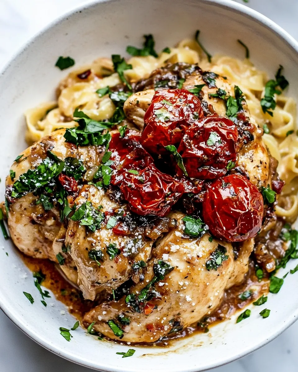 Crockpot Tuscan Chicken