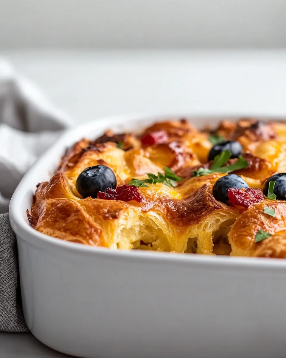 Croissant Breakfast Casserole