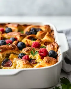 Croissant Breakfast Casserole