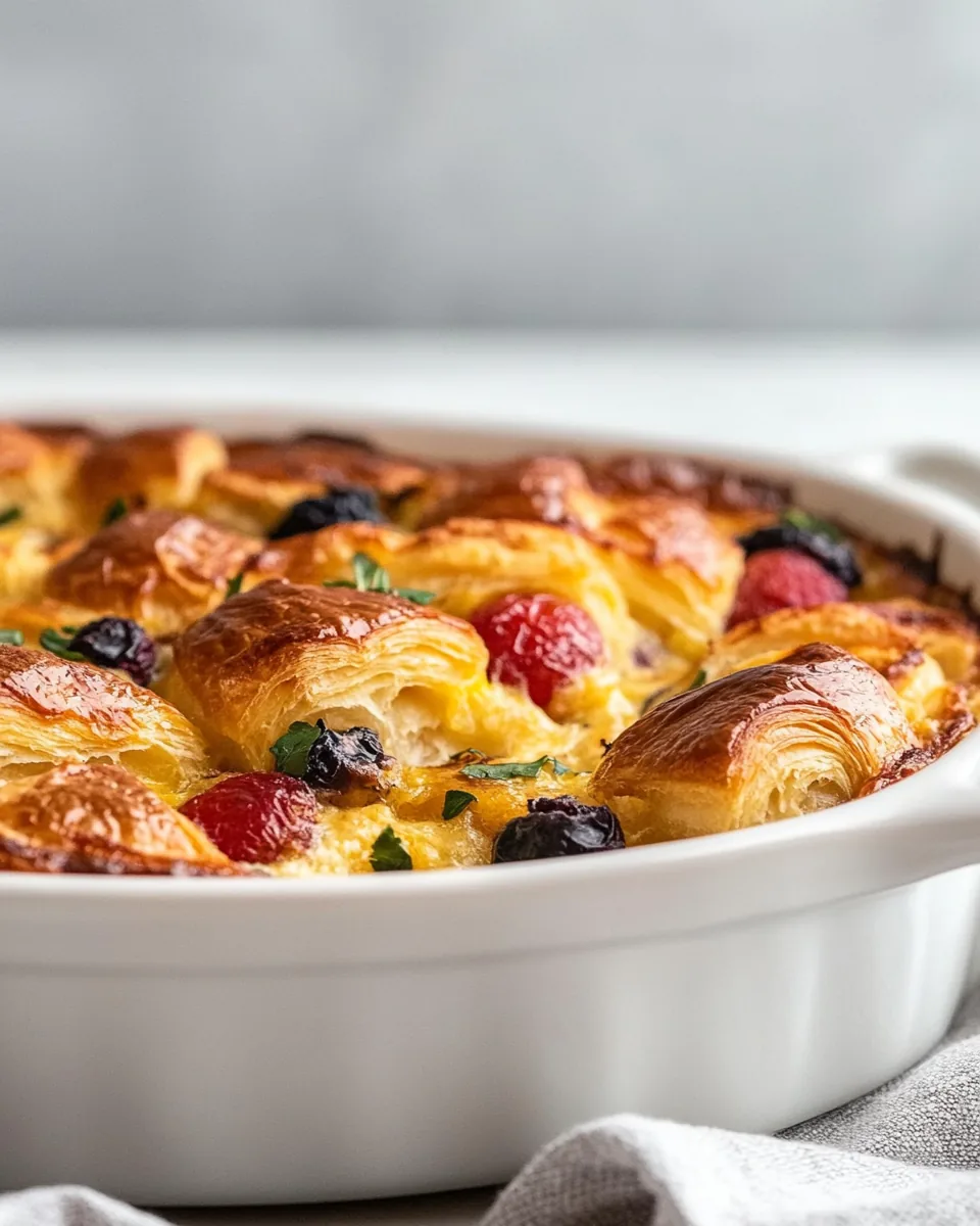Croissant Breakfast Casserole