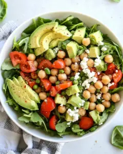 Crunchy Green Salad with Dilly Chickpeas and Avocado