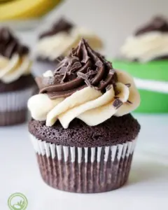 Dark Chocolate Banana Cupcakes