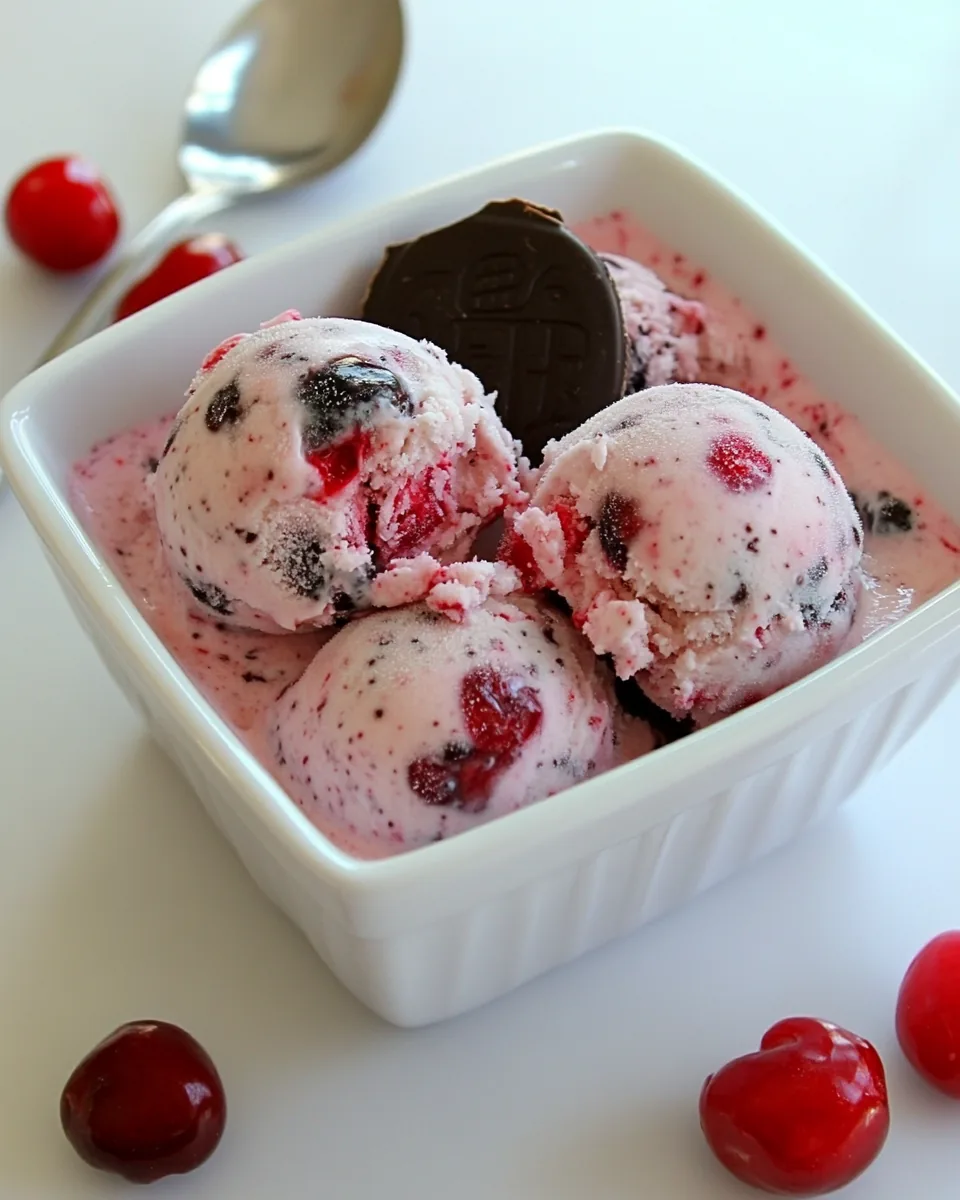 Dark Chocolate Covered Cherry Frozen Yogurt