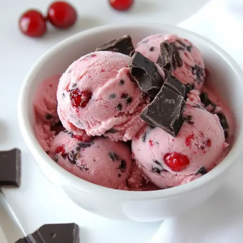 Dark Chocolate Covered Cherry Frozen Yogurt