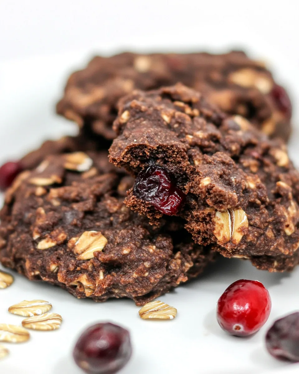 Dark Chocolate Cranberry Oatmeal Cookies