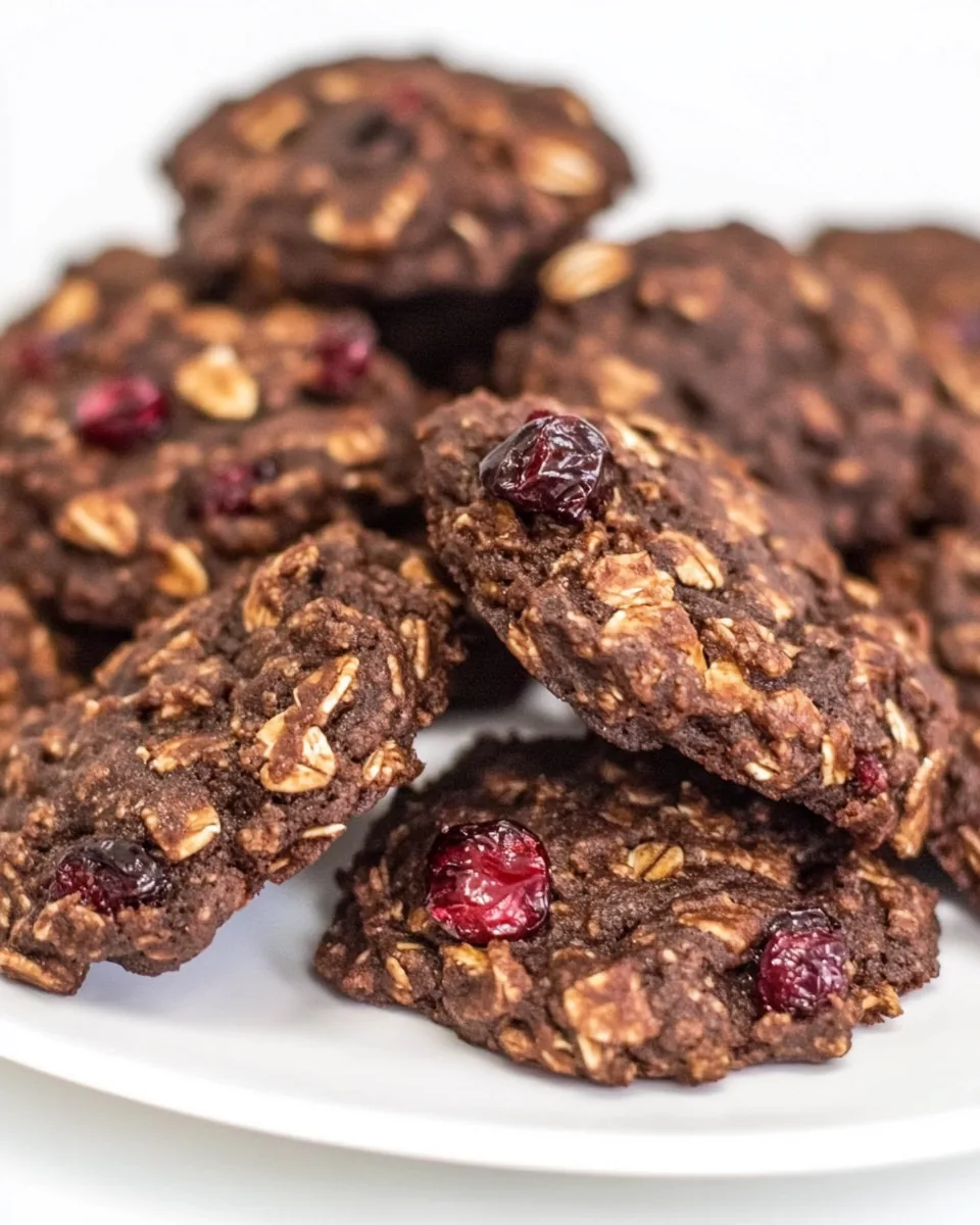 Dark Chocolate Cranberry Oatmeal Cookies