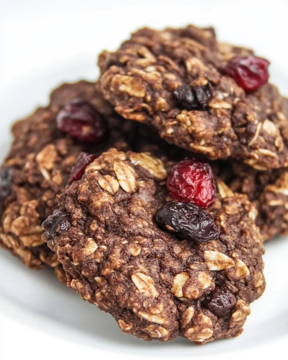 Dark Chocolate Cranberry Oatmeal Cookies