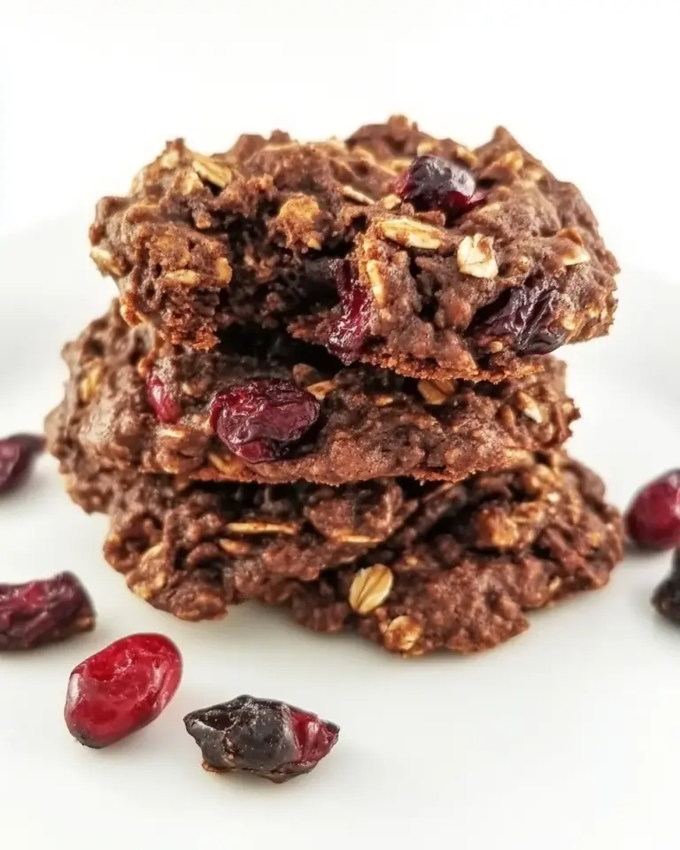 Dark Chocolate Cranberry Oatmeal Cookies