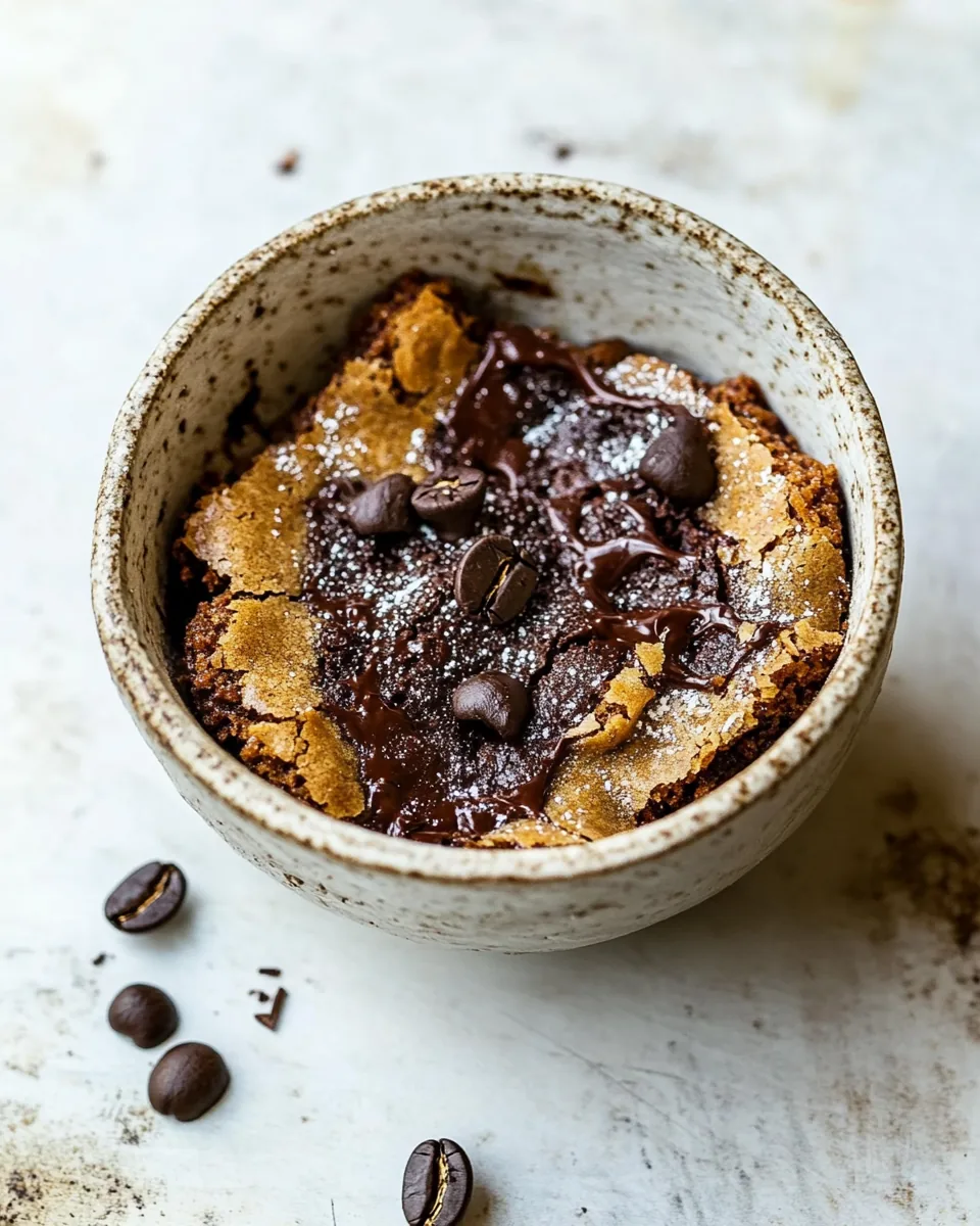 Deep Dish Molten Chocolate Coffee Blondies