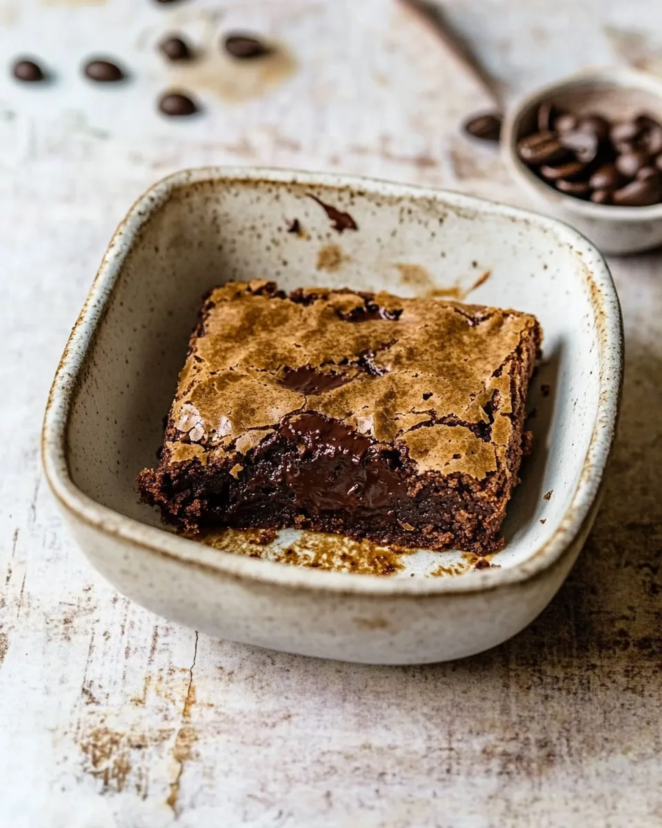Deep Dish Molten Chocolate Coffee Blondies