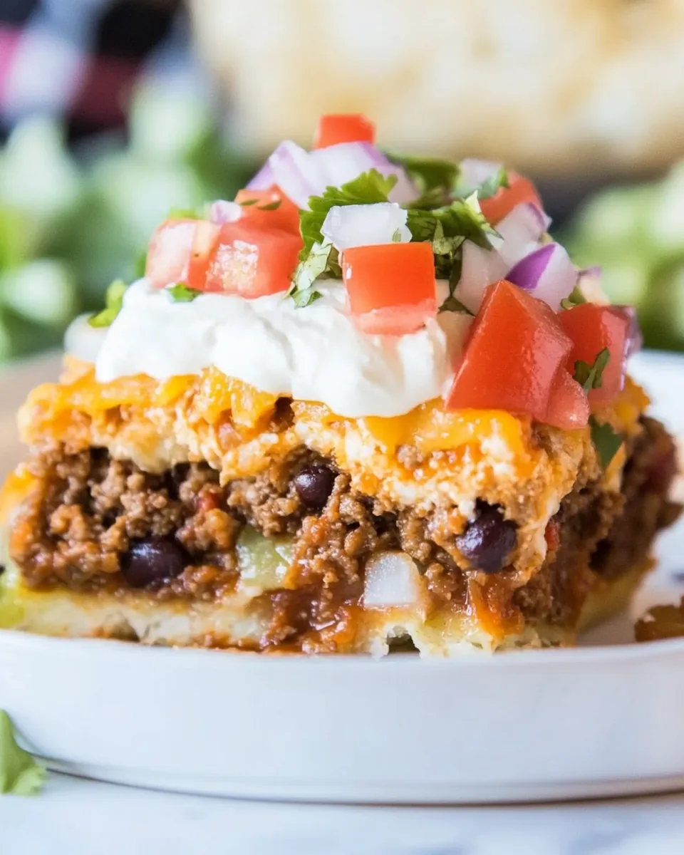 Deep Dish Taco Squares