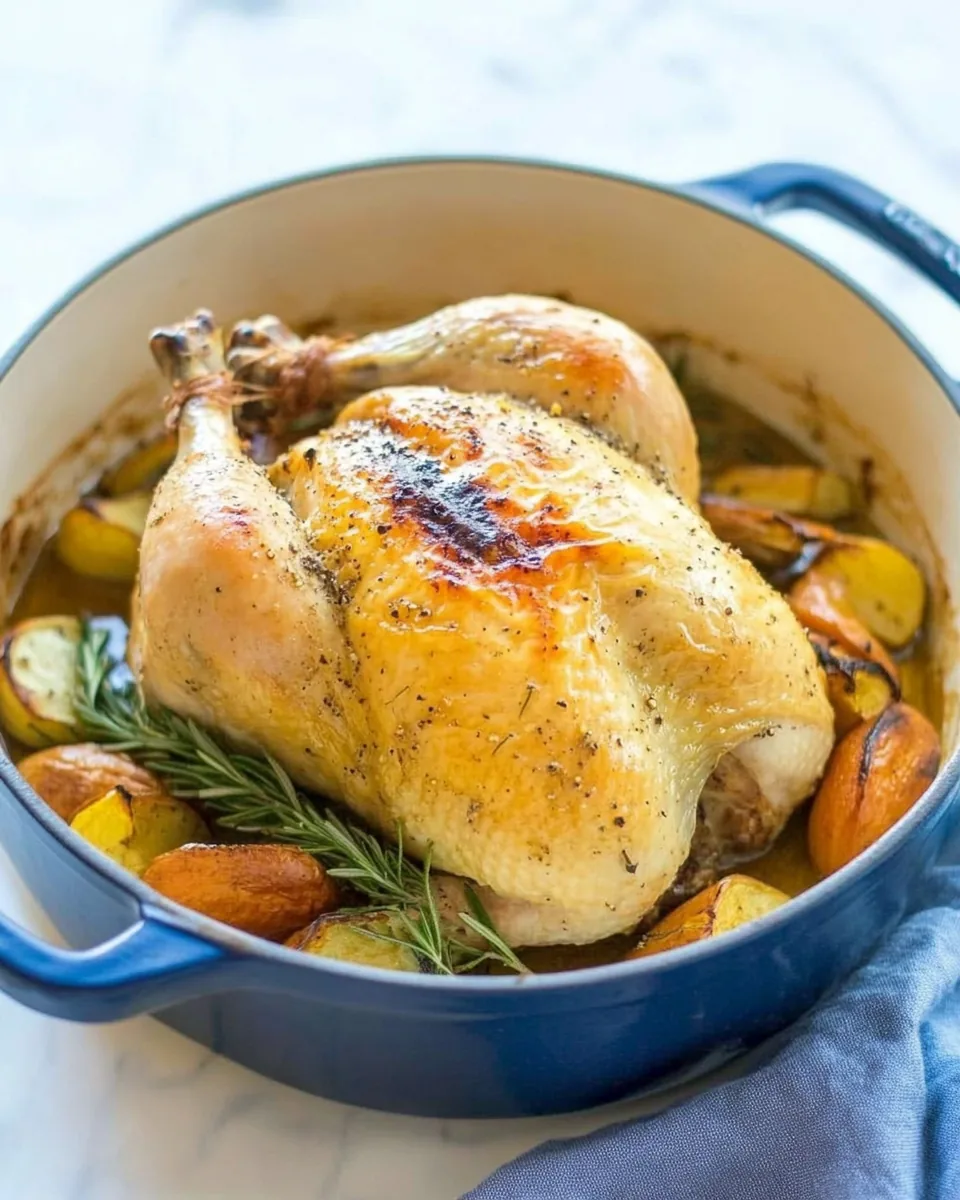 Dutch Oven Whole Roast Chicken