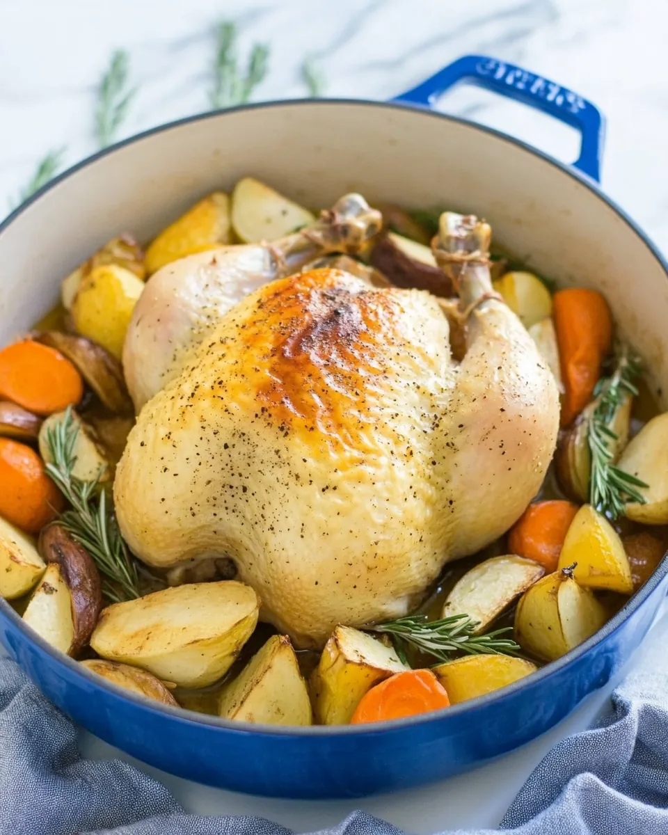 Dutch Oven Whole Roast Chicken
