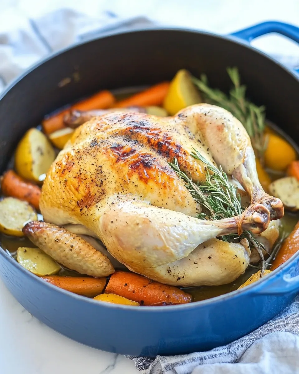 Dutch Oven Whole Roast Chicken