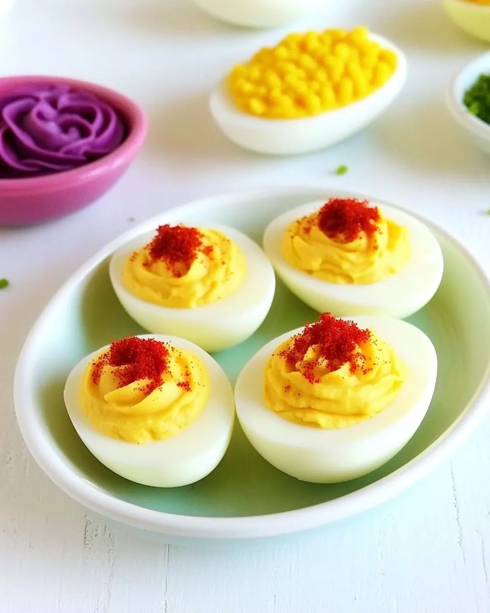 Dye Free Deviled Eggs