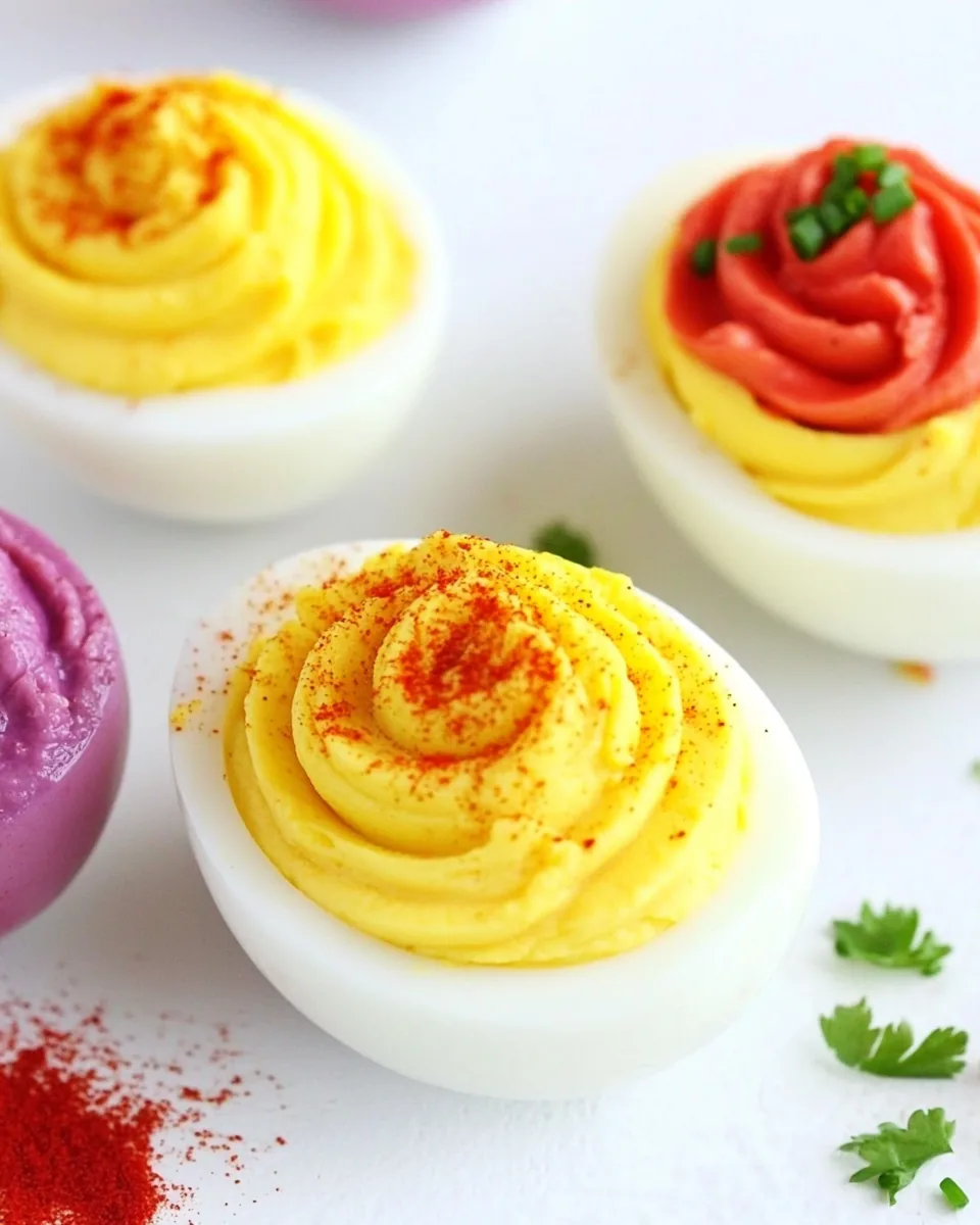 Dye Free Deviled Eggs