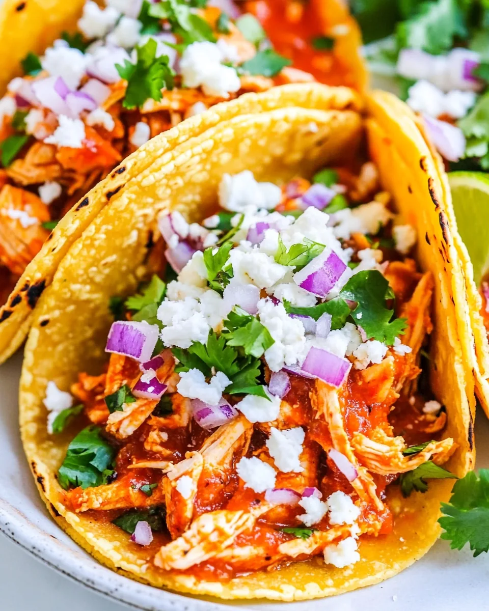 Easy Chicken Tinga Tacos