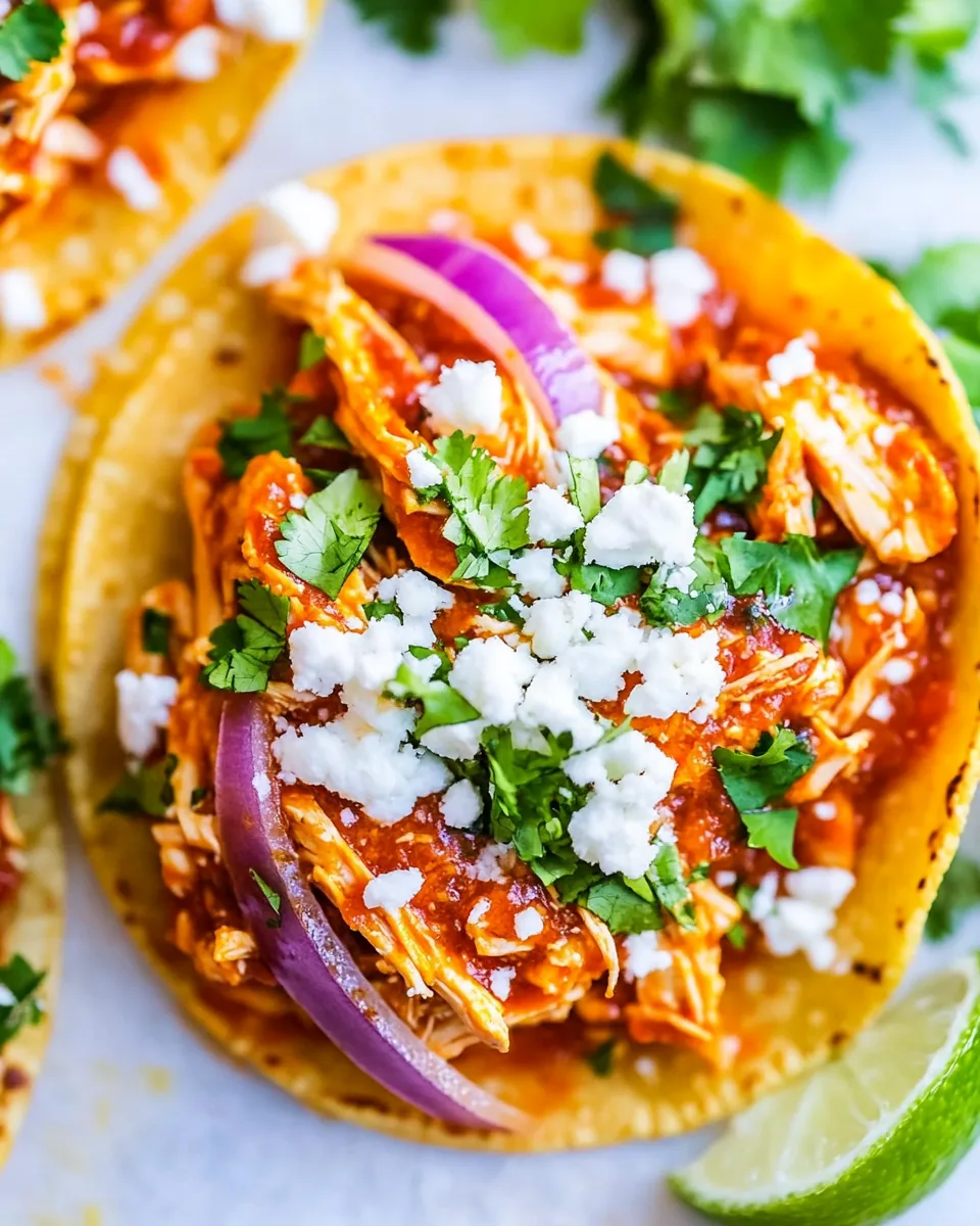 Easy Chicken Tinga Tacos