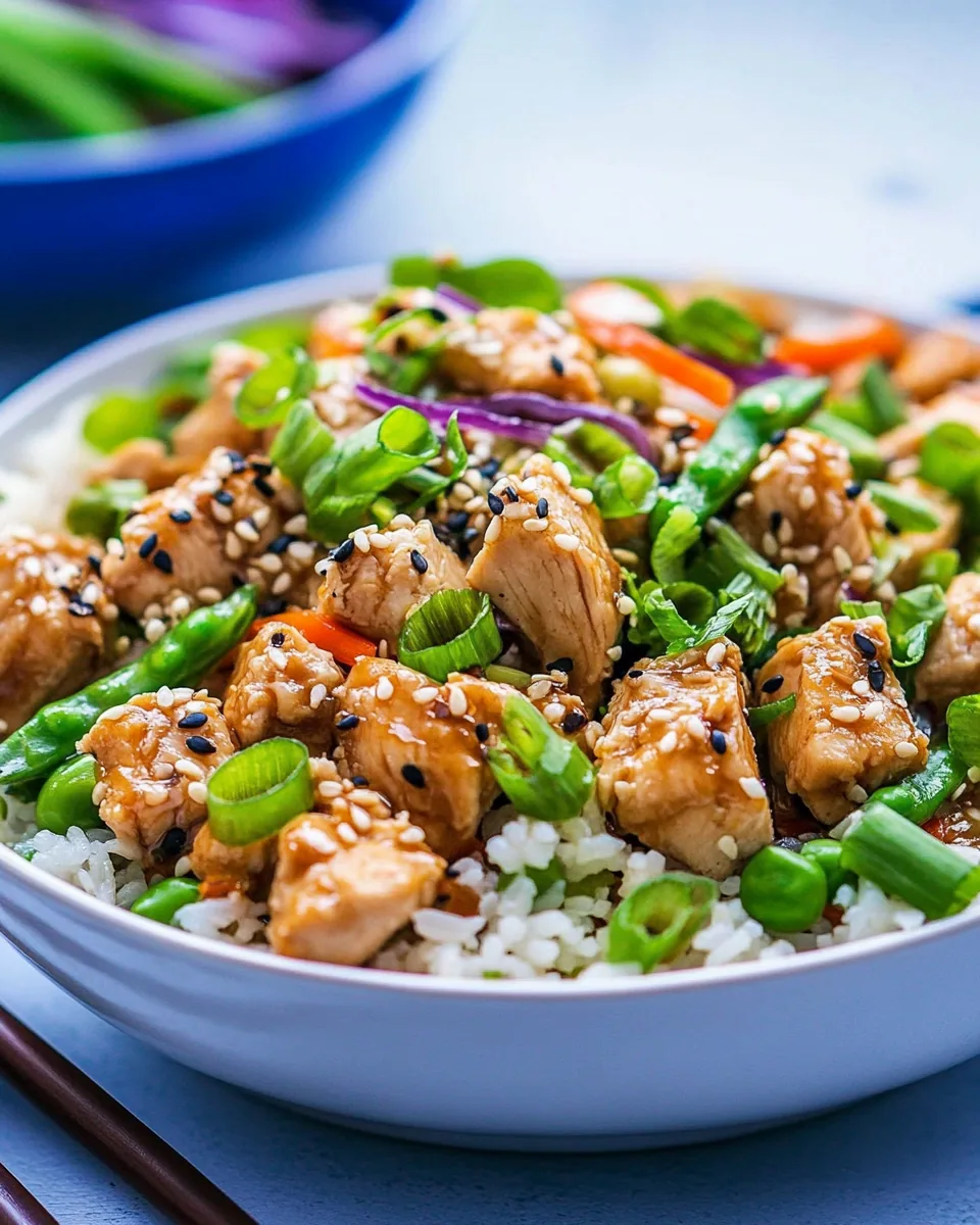Easy Asian Chicken Rice Bowl