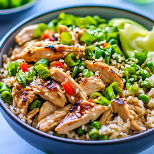 Easy Asian Chicken Rice Bowl
